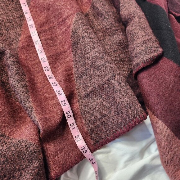 World Market One Size Poncho Belted Boho Warm Purple - Picture 7 of 7
